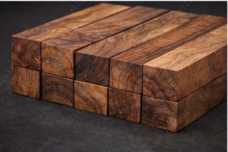 Claro Walnut Pen Blank (5 Pack) – 3/4" x 3/4" x 5" Premium Turning Wood