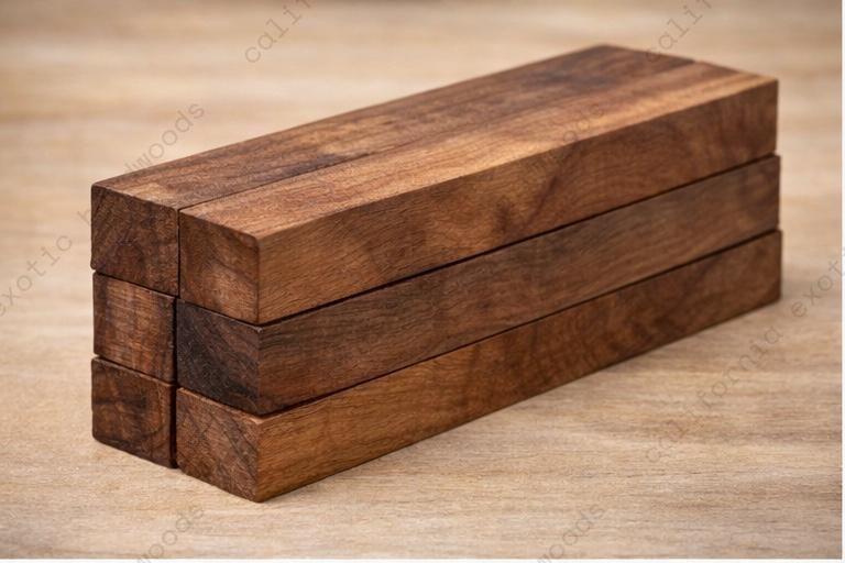 Claro Walnut Pen Blank (5 Pack) – 3/4" x 3/4" x 5" Premium Turning Wood