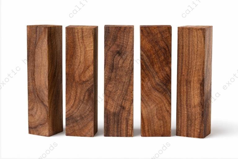 Claro Walnut Pen Blank (5 Pack) – 3/4" x 3/4" x 5" Premium Turning Wood