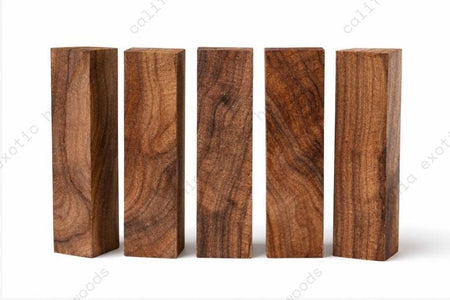 Claro Walnut Pen Blank (5 Pack) – 3/4" x 3/4" x 5" Premium Turning Wood