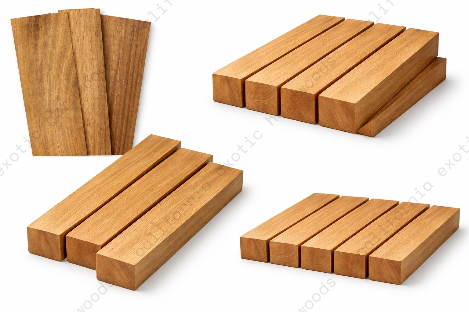 Iroko (African Teak) Pen Blank (5 Pack) - 3/4"