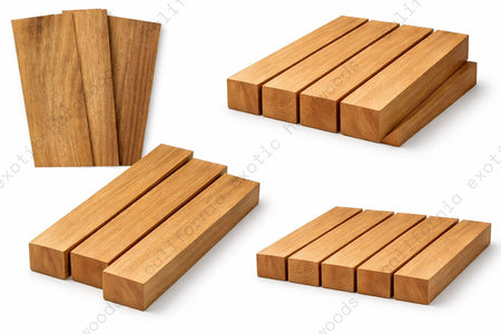 Iroko (African Teak) Pen Blank (5 Pack) - 3/4"