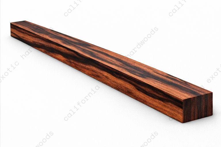 Macassar Ebony Wood Blank – 1" x 1" x 12" Premium Exotic Hardwood for Carving, Turning & Hobby Projects
