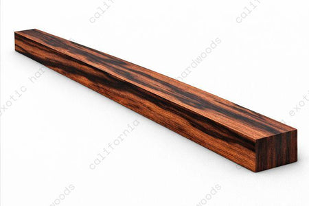 Macassar Ebony Wood Blank – 1" x 1" x 12" Premium Exotic Hardwood for Carving, Turning & Hobby Projects
