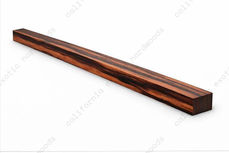 Macassar Ebony Wood Blank – 1" x 1" x 12" Premium Exotic Hardwood for Carving, Turning & Hobby Projects