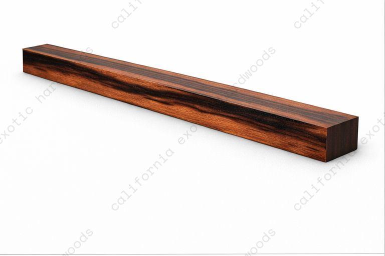 Macassar Ebony Wood Blank – 1" x 1" x 12" Premium Exotic Hardwood for Carving, Turning & Hobby Projects