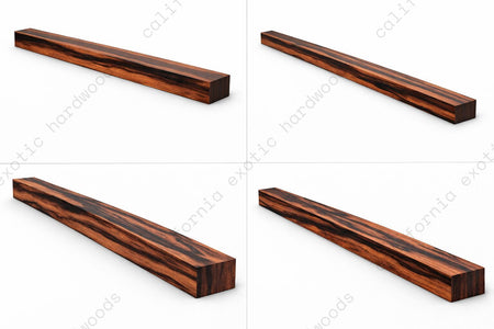Macassar Ebony Wood Blank – 1" x 1" x 12" Premium Exotic Hardwood for Carving, Turning & Hobby Projects
