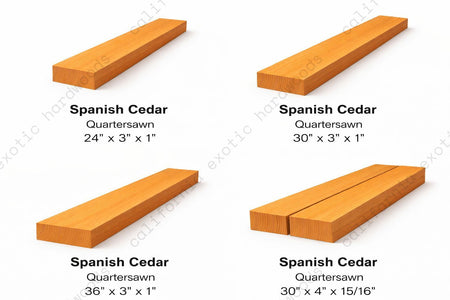Spanish Cedar Guitar Neck Blanks