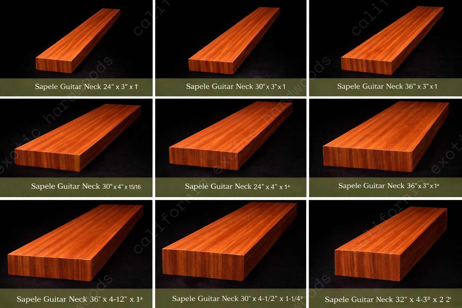 Sapele Guitar Neck Blanks – Strong, Stable & Tonally Balanced Tonewood