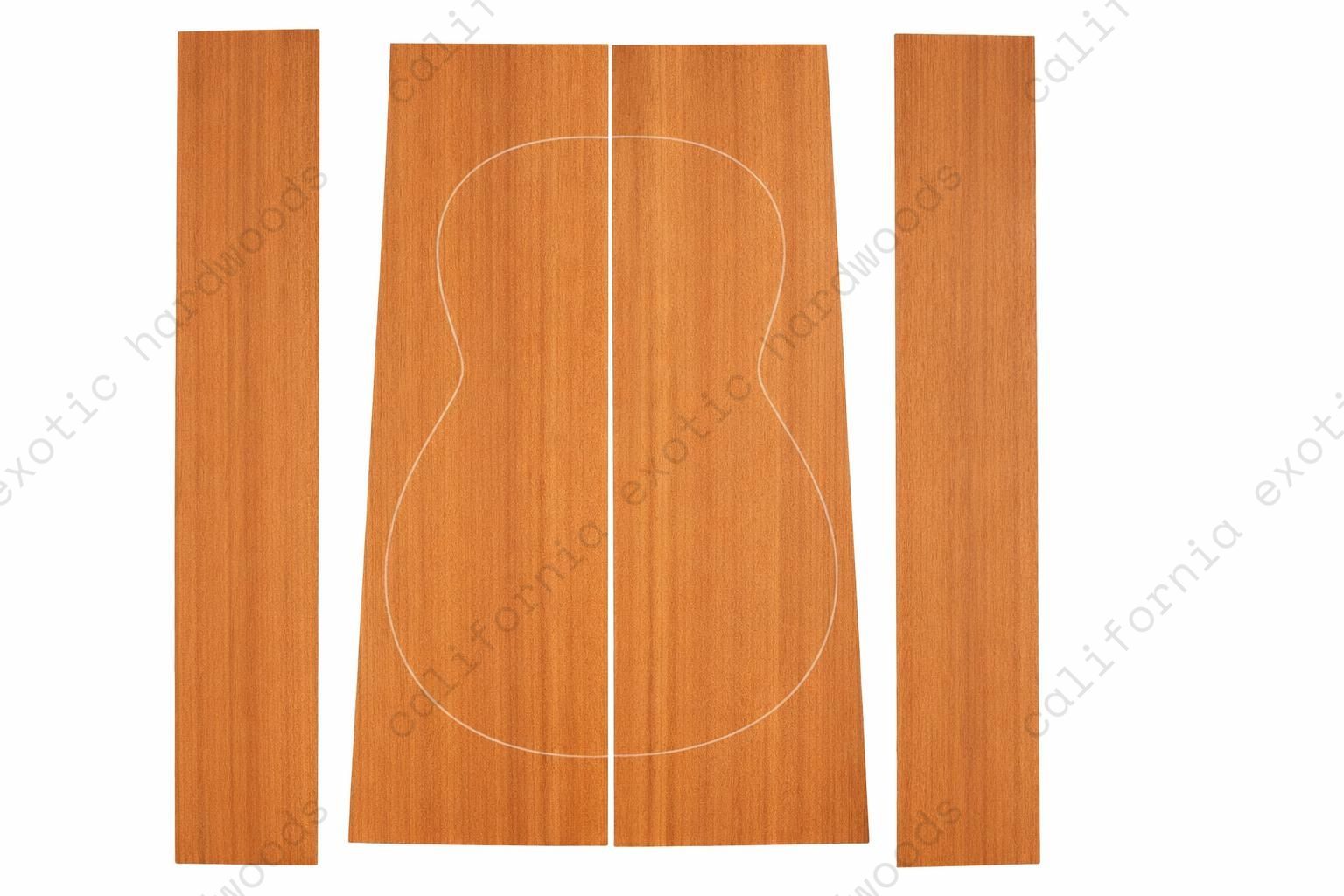 Spanish Cedar Classical / Dreadnought Guitar Back and Side Set – Premium Tonewood for Luthiers