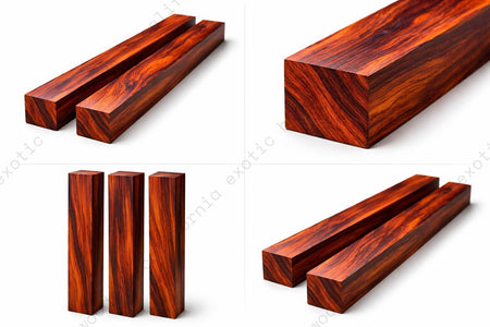 Cocobolo Wood Turning Blank – 2" x 2" x 18"