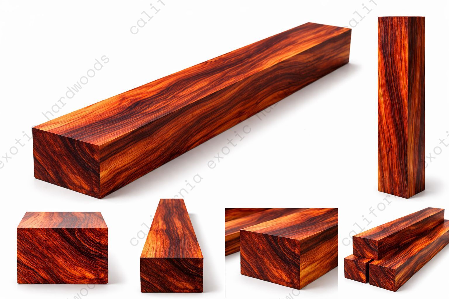 Cocobolo Wood Turning Blank – 3" x 3" x 18"
