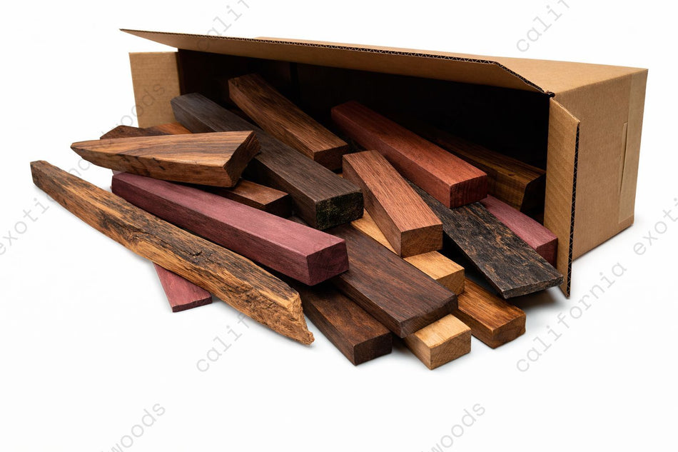 Exotic Craft Wood Pack – Premium Hardwood Variety for Carving, Turning & DIY Projects