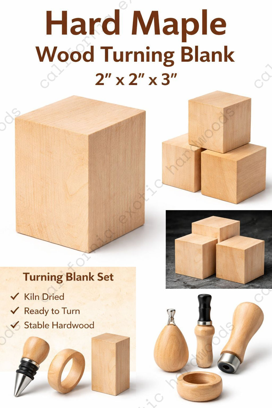 Hard Maple Wood Turning Blank – Craft Wood for Precision Turning
