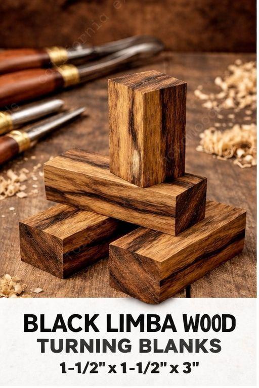 Black Limba Wood Turning Blank – Exotic Wood for Fine Crafting