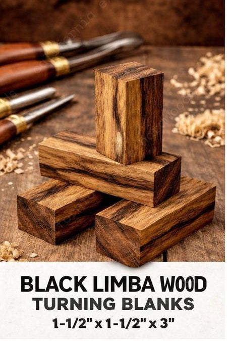 Black Limba Wood Turning Blank – Exotic Wood for Fine Crafting