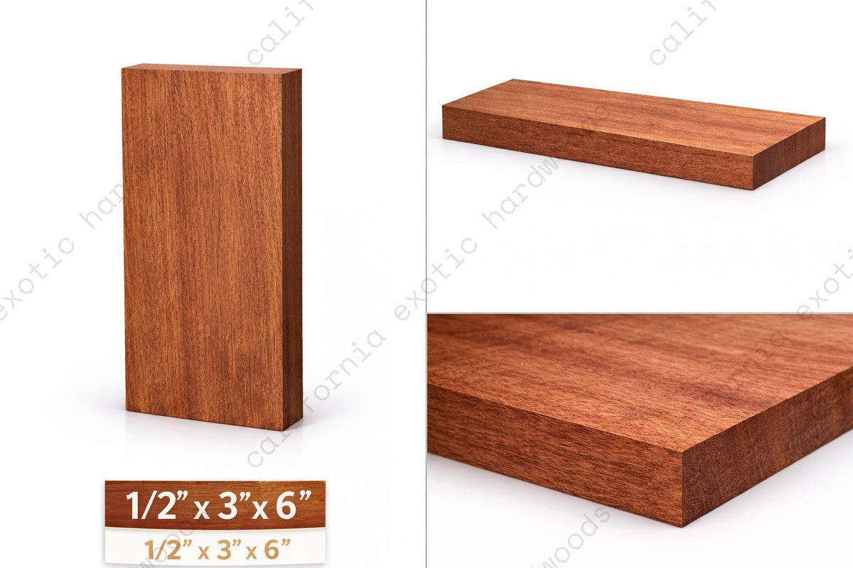 Sapele Hardwood Lumber (1/2"x3"x6")