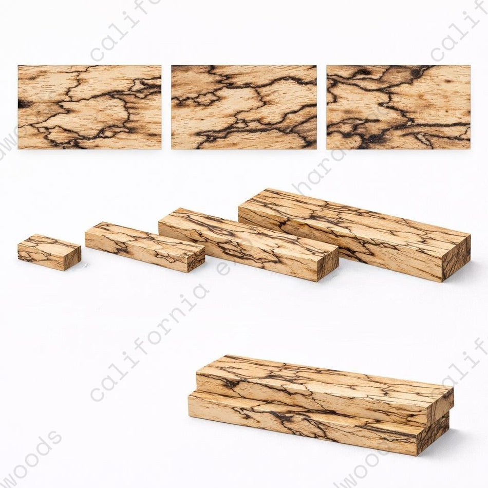 Spalted Tamarind Guitar Bridge Blanks – Unique Exotic Tonewood for Custom Builds