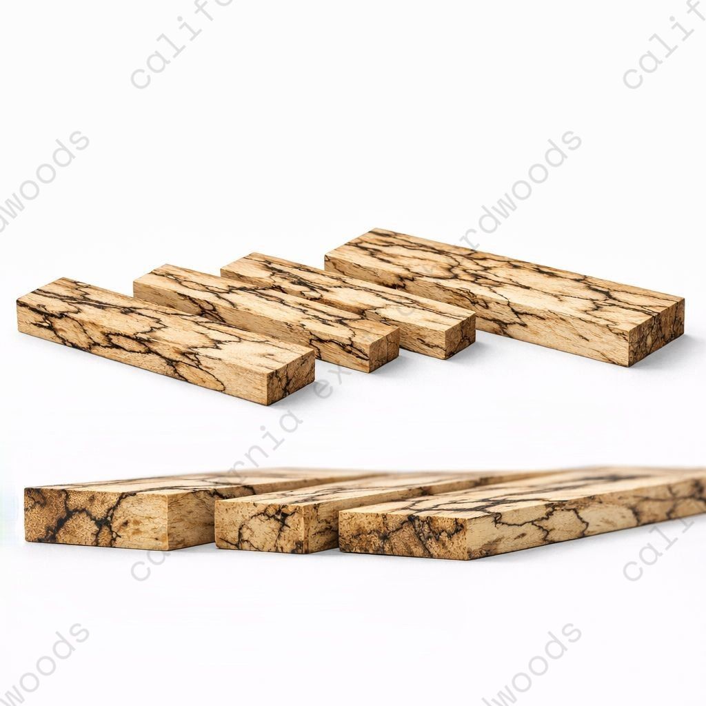 Spalted Tamarind Guitar Bridge Blanks – Unique Exotic Tonewood for Custom Builds