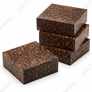 Black palm 4" x 4" x 2" bowl blanks
