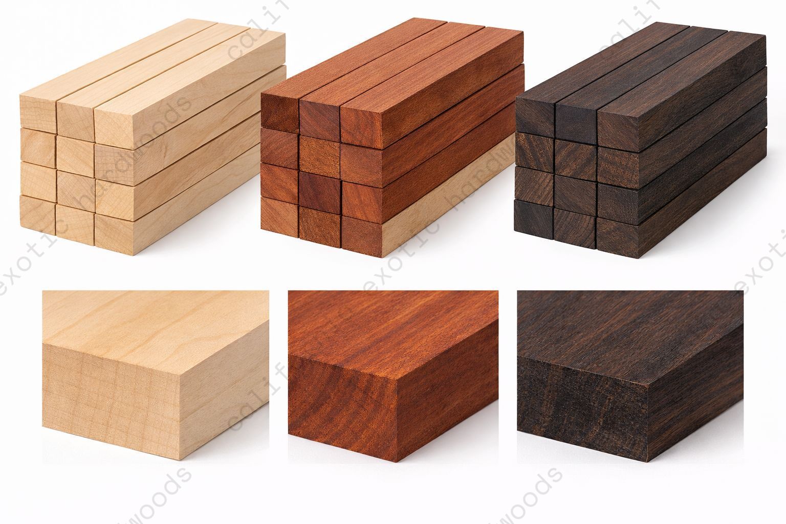 Combo of 15 , 3/4" Lumber Boards | Cutting Board | Sapele, Wenge & Maple
