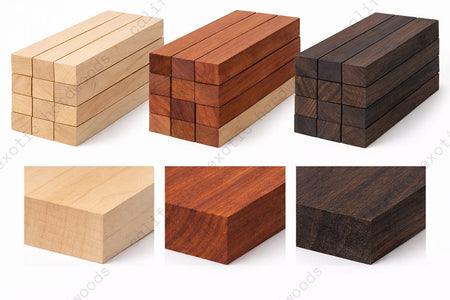 Combo of 15 , 3/4" Lumber Boards | Cutting Board | Sapele, Wenge & Maple