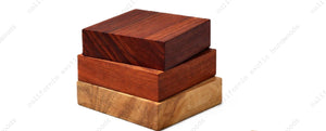 Combo Pack of 3 Bowl Blanks – Granadillo, Mahogany & Mango (4" x 4" x 2")