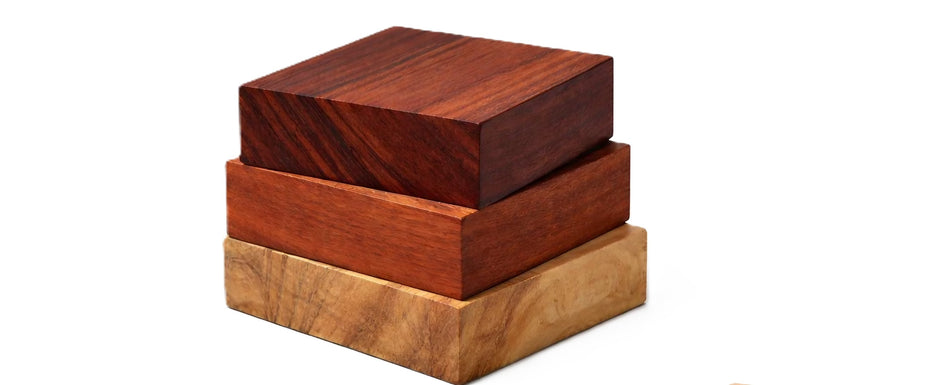 Combo Pack of 3 Bowl Blanks – Granadillo, Mahogany & Mango (4" x 4" x 2")