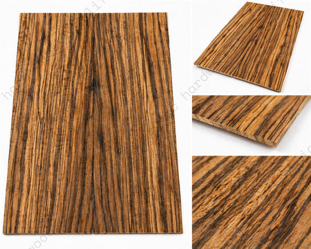 Zebrawood Bookmatched Guitar Drop Tops (21 x 7-14 x 14)