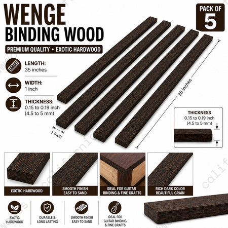Pack of 5 Wenge Binding Wood