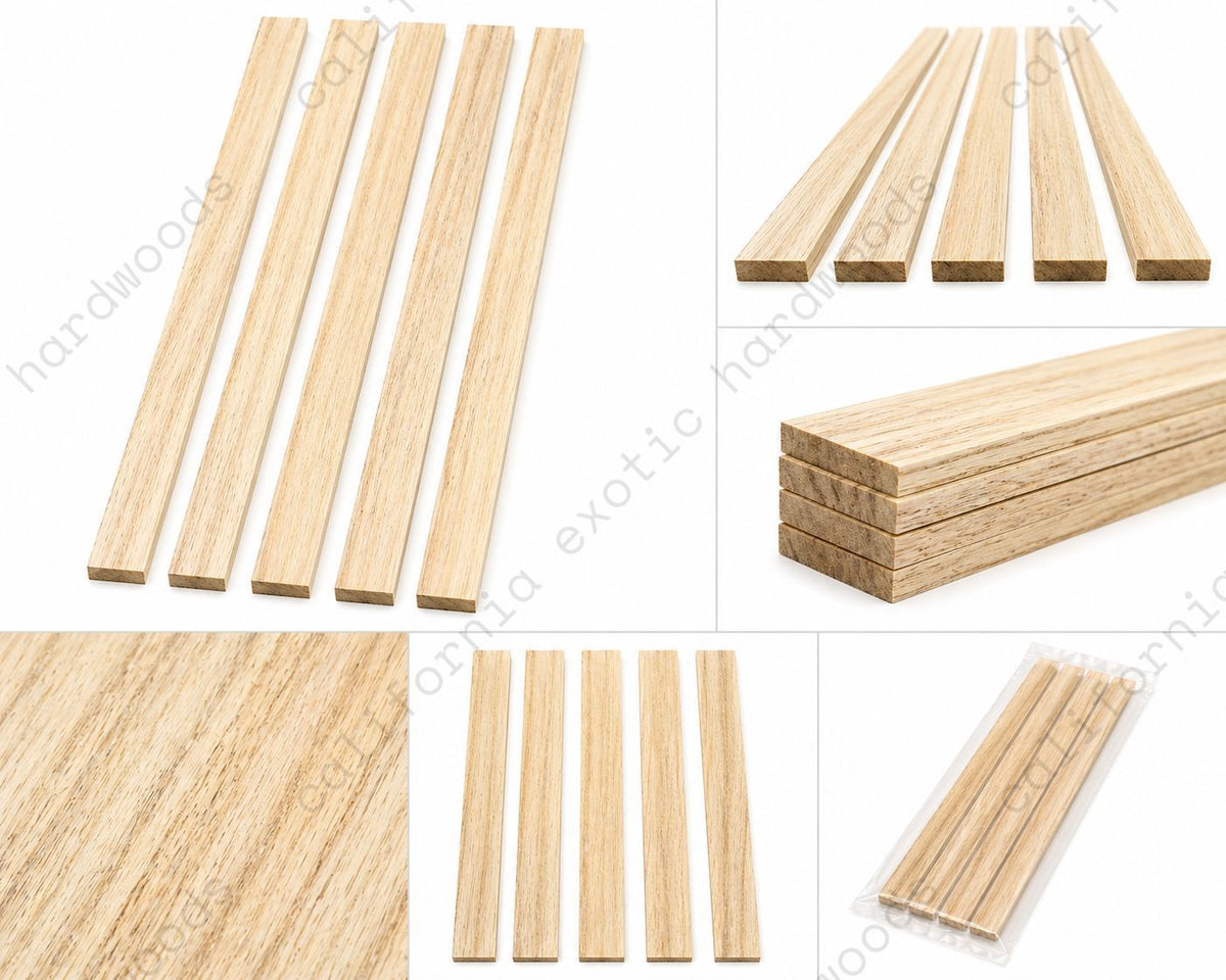 White Limba Binding Wood Strips, Pack of 5, for Guitar Binding and Fine Woodworking