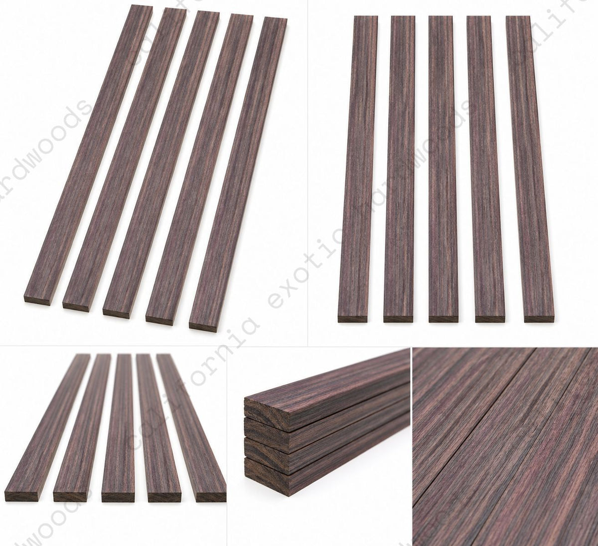 Pack of 5 East Indian Rosewood Binding Wood Strips | Luthier & Fine Woodworking