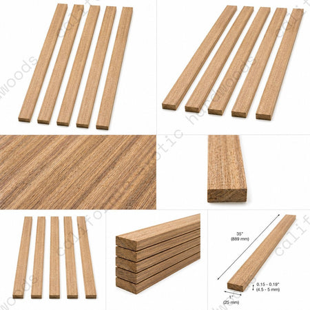 Pack of 5 Mango Binding Wood Strips | Luthier & Fine Woodworking