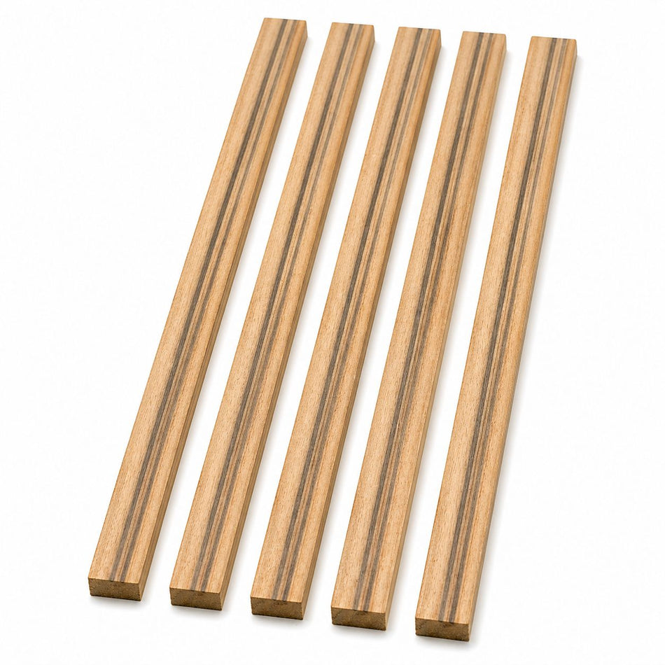 Pack of 5 Unique Mango Binding Wood Strips – 35" Length for Guitar & Fine Woodworking