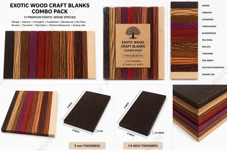 Exotic Wood Craft Blanks Combo Pack
