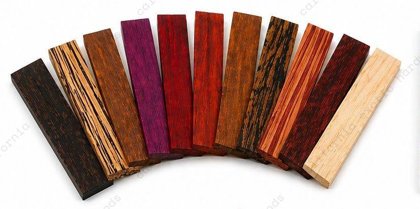 Exotic Wood Knife Scale Blanks Combo Pack (1" Thick)