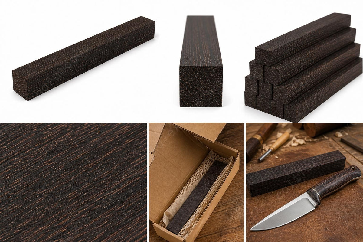 Wenge Wood Blank – 2" x 2" x 18" Hardwood Lumber for Crafts & Turning