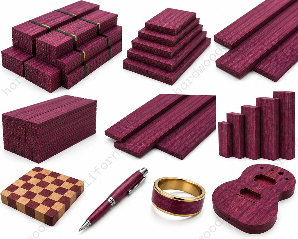 Thin Purpleheart Lumber – Kiln Dried Exotic Hardwood Boards