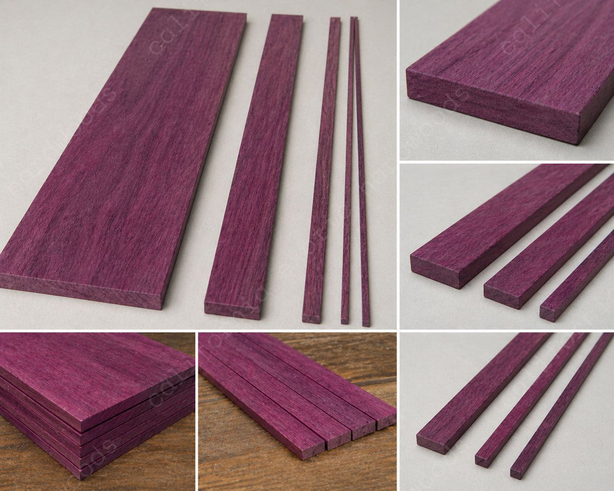 Purpleheart Solid Hardwood – Unfinished Wood for Crafts & Woodworking