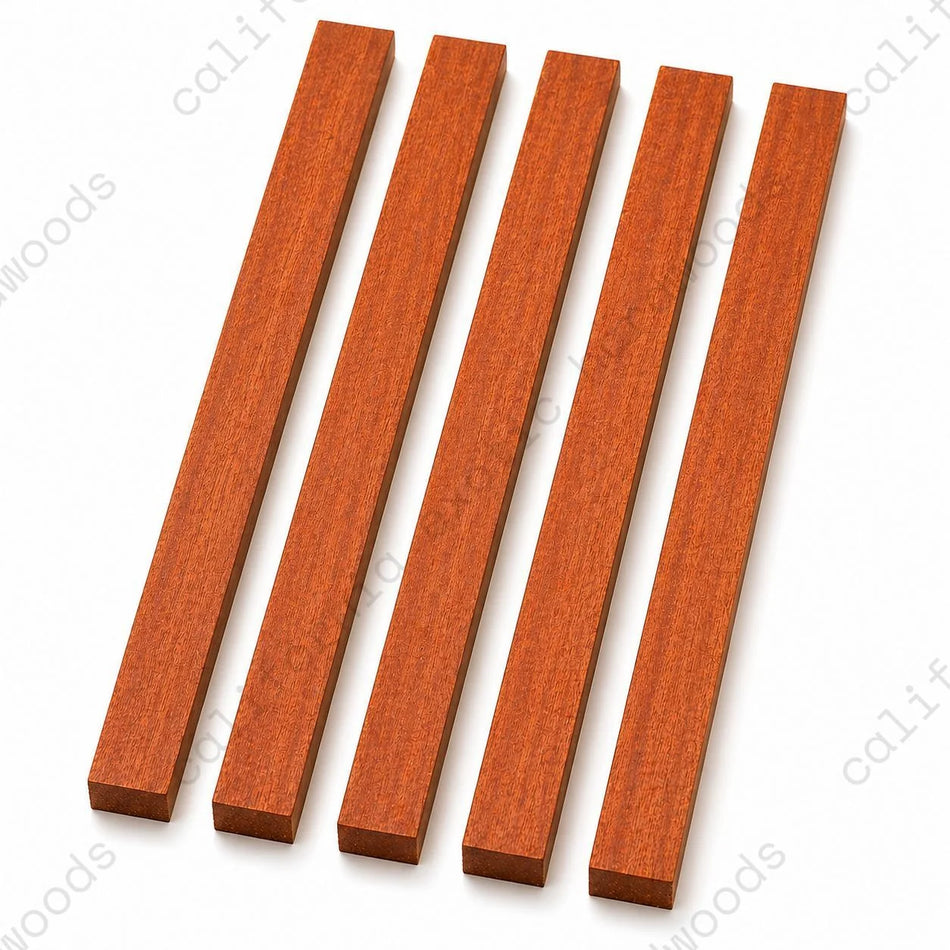 Pack of 5 Big Leaf Mahogany Binding Wood Strips – 35" Length for Guitar And Fine Woodworking