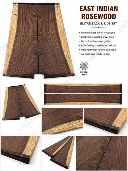 East Indian Rosewood Bookmatched Drop Top Set