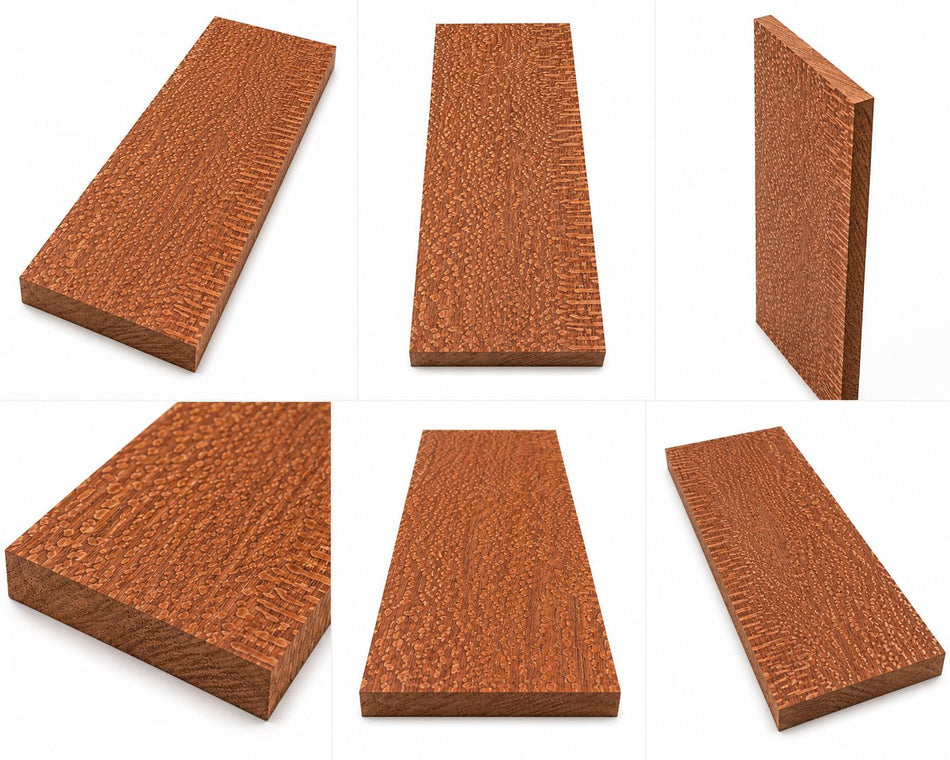 2 Pieces Gorgeous Leopardwood Boards – 4" Wide x 12" Long x 1/4" Thick Exotic Hardwood Lumber