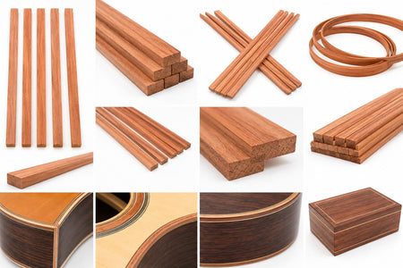 Pack of 5 Spanish Cedar Binding Wood Strips – Premium Tonewood for Guitar & Luthier Projects