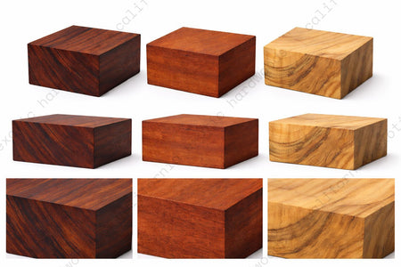 Combo Pack of 3 Bowl Blanks – Granadillo, Mahogany & Mango (4" x 4" x 2")