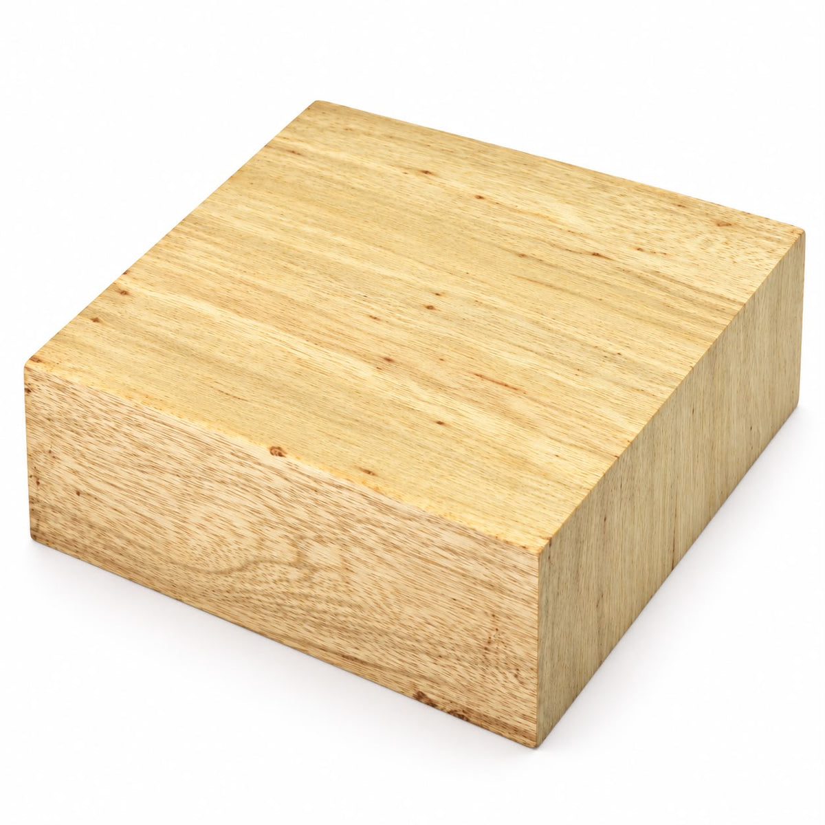 White Limba Korina kiln-dried bowl blank for woodturning with smooth grain and natural light yellow tone.