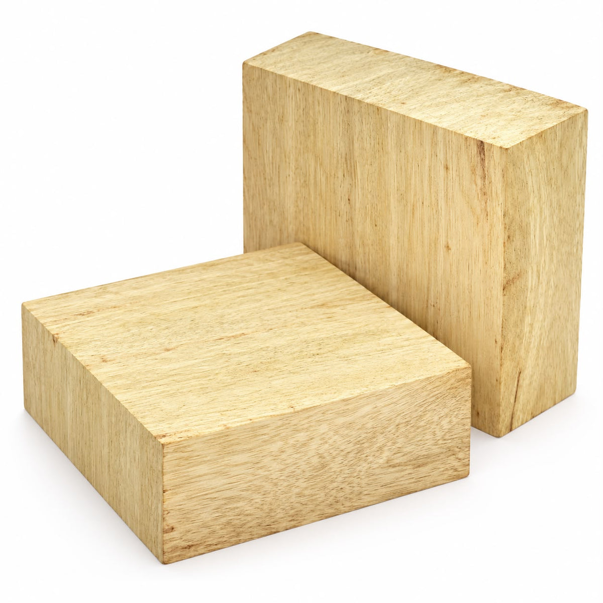 White Limba Korina kiln-dried bowl blank for woodturning with smooth grain and natural light yellow tone.