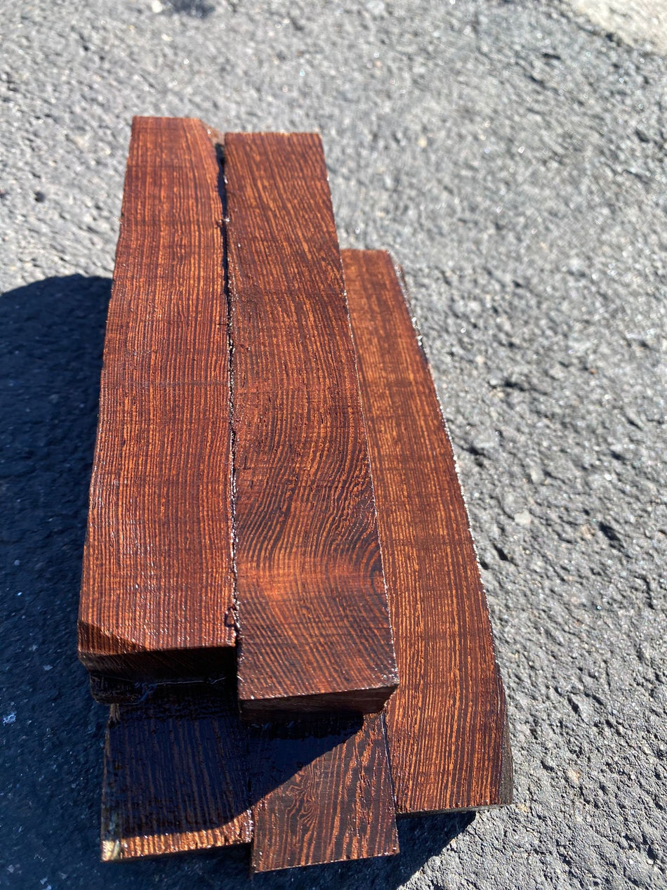 Paquete de 20 piezas de maderas exóticas de California para bolígrafos de 2,5 x 2,5 x 15 cm | #Palma negra #Wengué #Madera de cebra #Pau rosa