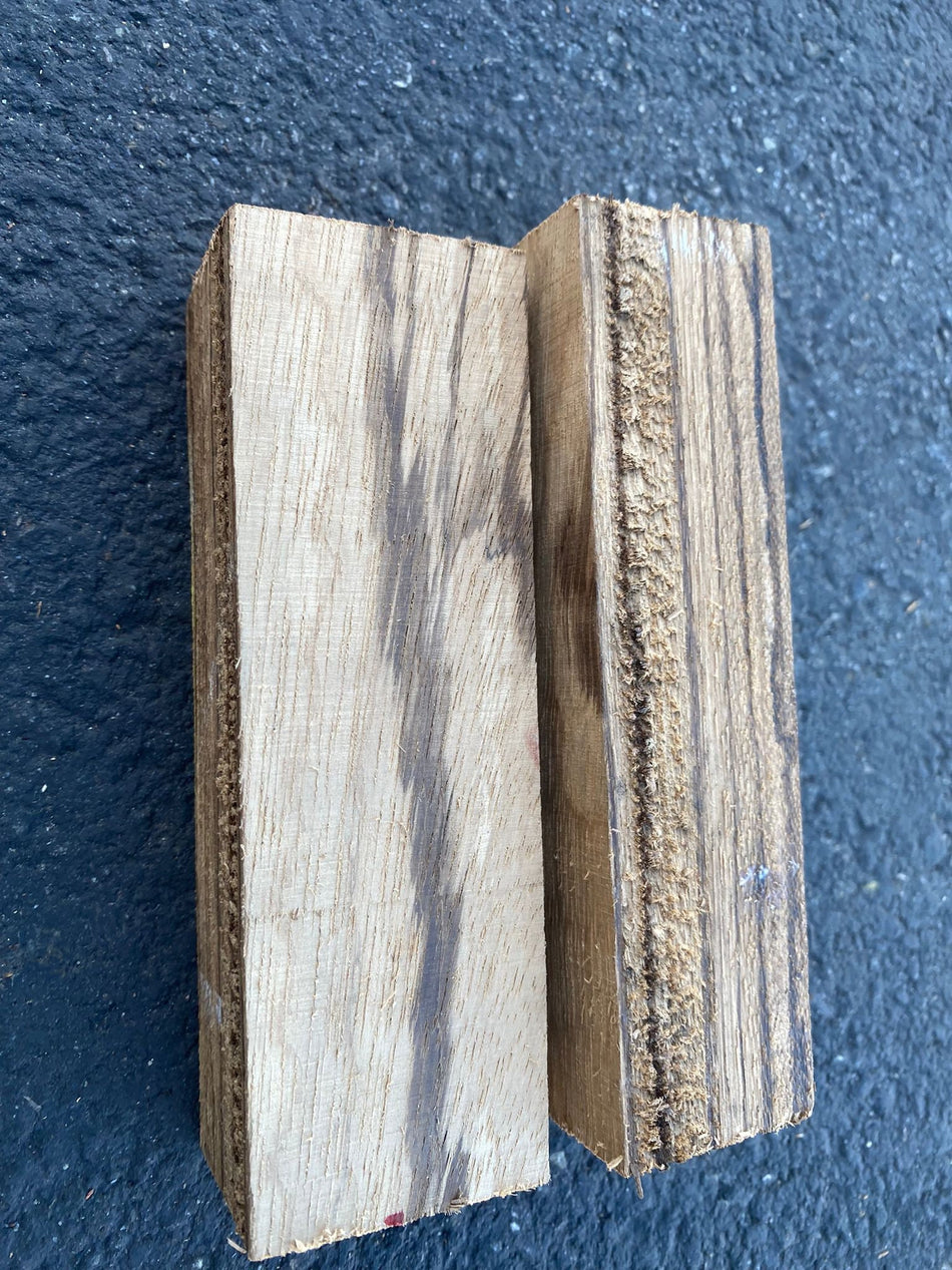 Paquete de 8 piezas de maderas exóticas de California para bolígrafos de 2,5 x 2,5 x 15 cm | #Palma negra #Wengué #Madera de cebra #Pau rosa